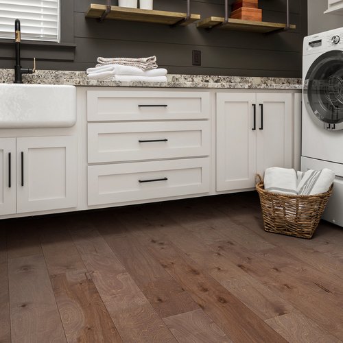 laundry room with engineered hardwood flooring from Matson Rugs, Inc in Berlin, CT